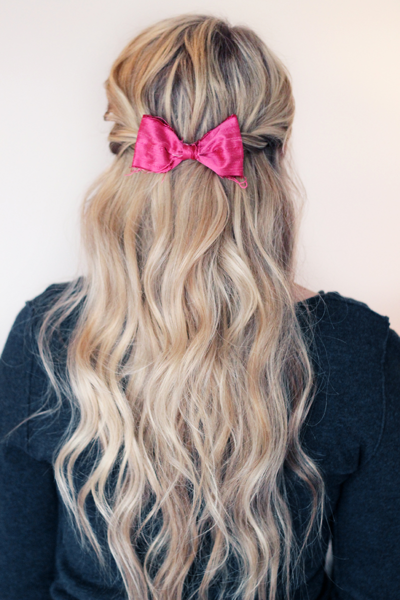 How to DIY Cute Braided Bun with Ribbon Hairstyle