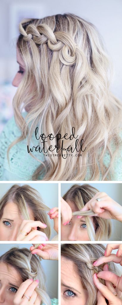 Looped Waterfall Braid Twist Me Pretty