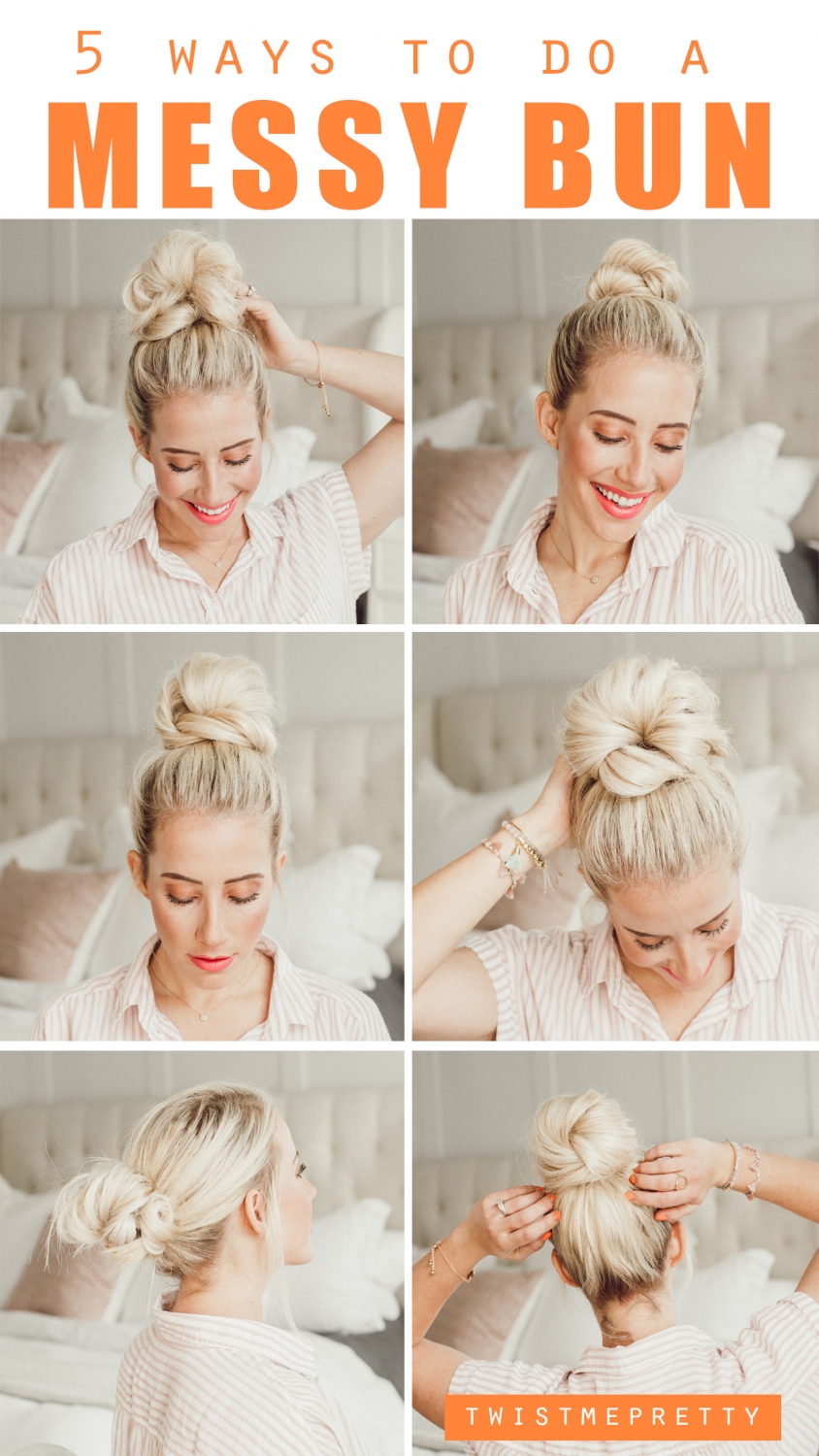 Easy Buns for Long Hair - Stylish Life for Moms