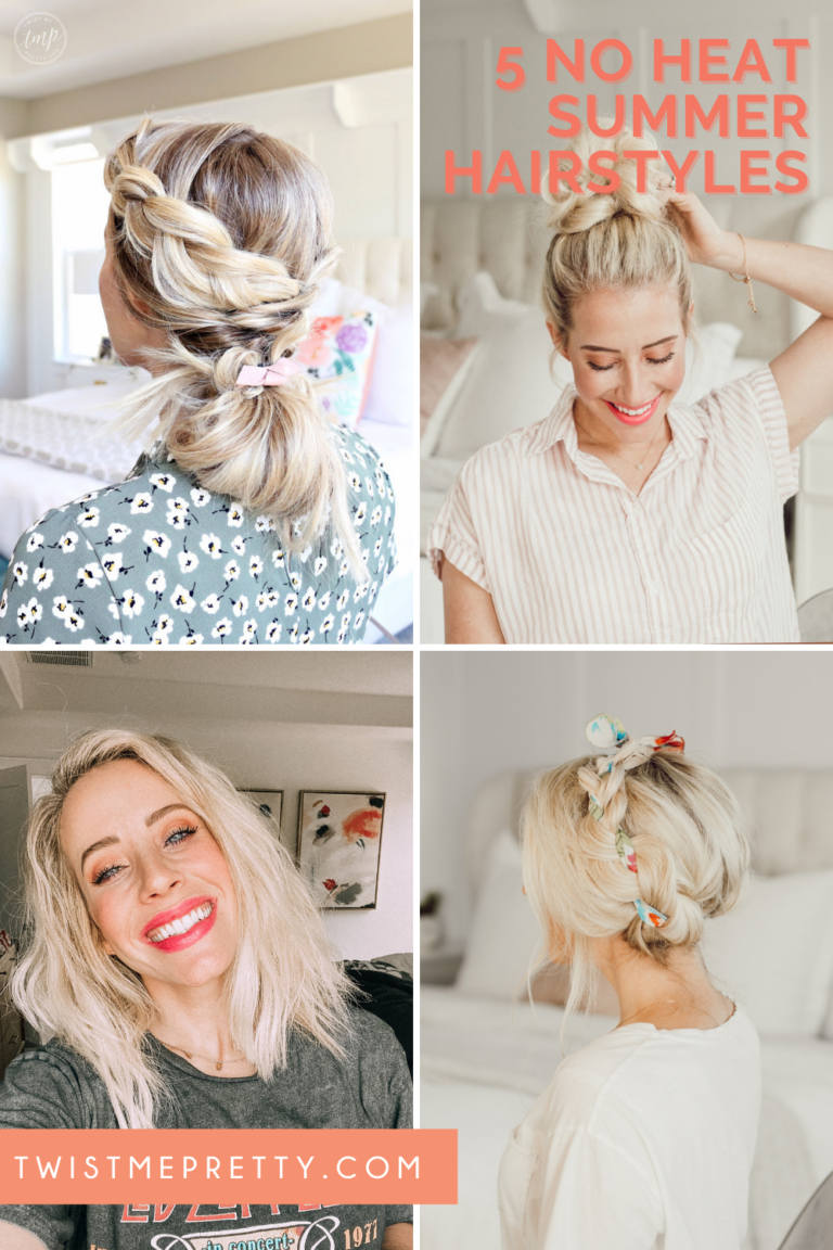 5 No Heat Summer Hairstyles - Twist Me Pretty